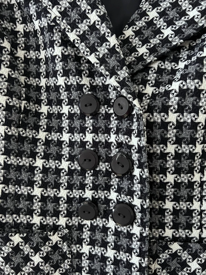 Giorgio Sant'Angelo женщин темно-синий/серый/белый узор куртка + юбка комплект размер 6P  - Изображение 3 из 4