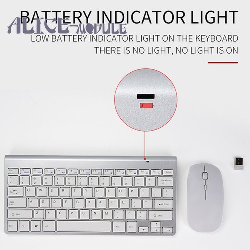 Slim 2.4GHz Cordless Wireless Keyboard and Mouse Set For PC MAC Laptop Tablet - Picture 9 of 20