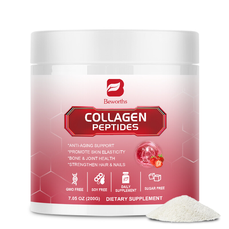 Hydrolyzed Collagen Peptides Powder Support Anti-aging Skin, Hair, Nails Health