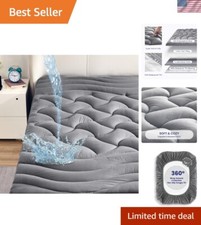 Cooling King Mattress Pad for Back Pain Relief, Extra Thick and Waterproof Pi...