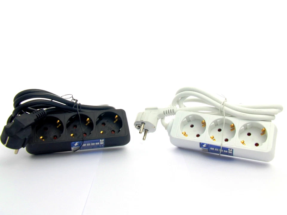 INTERTEC 3 Fach Steckdose 1,4m & 3m mit Kinderschutz Mehrfachsteckdose Steckdosenleiste