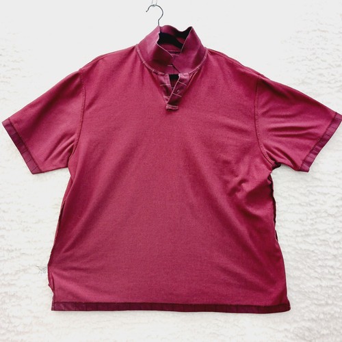 Men Polo Shirt Size XL Geoffrey Beene Wine Navy Plaid Golf Pickleball Tennis - Picture 10 of 14
