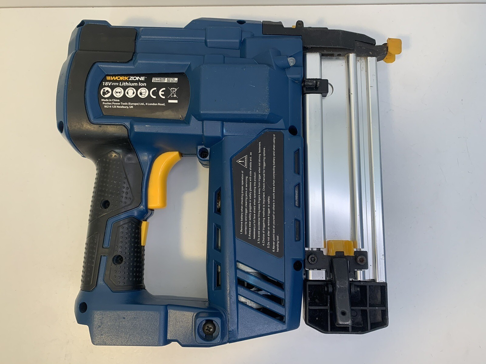 Workzone 18v Liion Cordless Brad Nail and Staple Gun CCT18GW Body & Case Only eBay