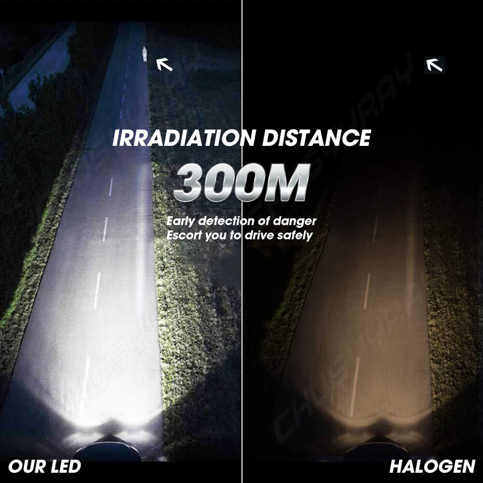 For Mitsubishi Lancer 2008 2009 2010 2011 2012-2017 4X 6000K LED Headlight Bulbs - Image 3 of 4