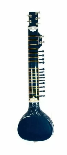 Indian Handmade Electrica Sitar Instrument Hand Painted Tun Wood Electric String - Picture 2 of 9