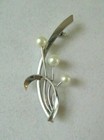 Mikimoto Sterling Silver Pearl Brooch Pin PI2 — photo 3