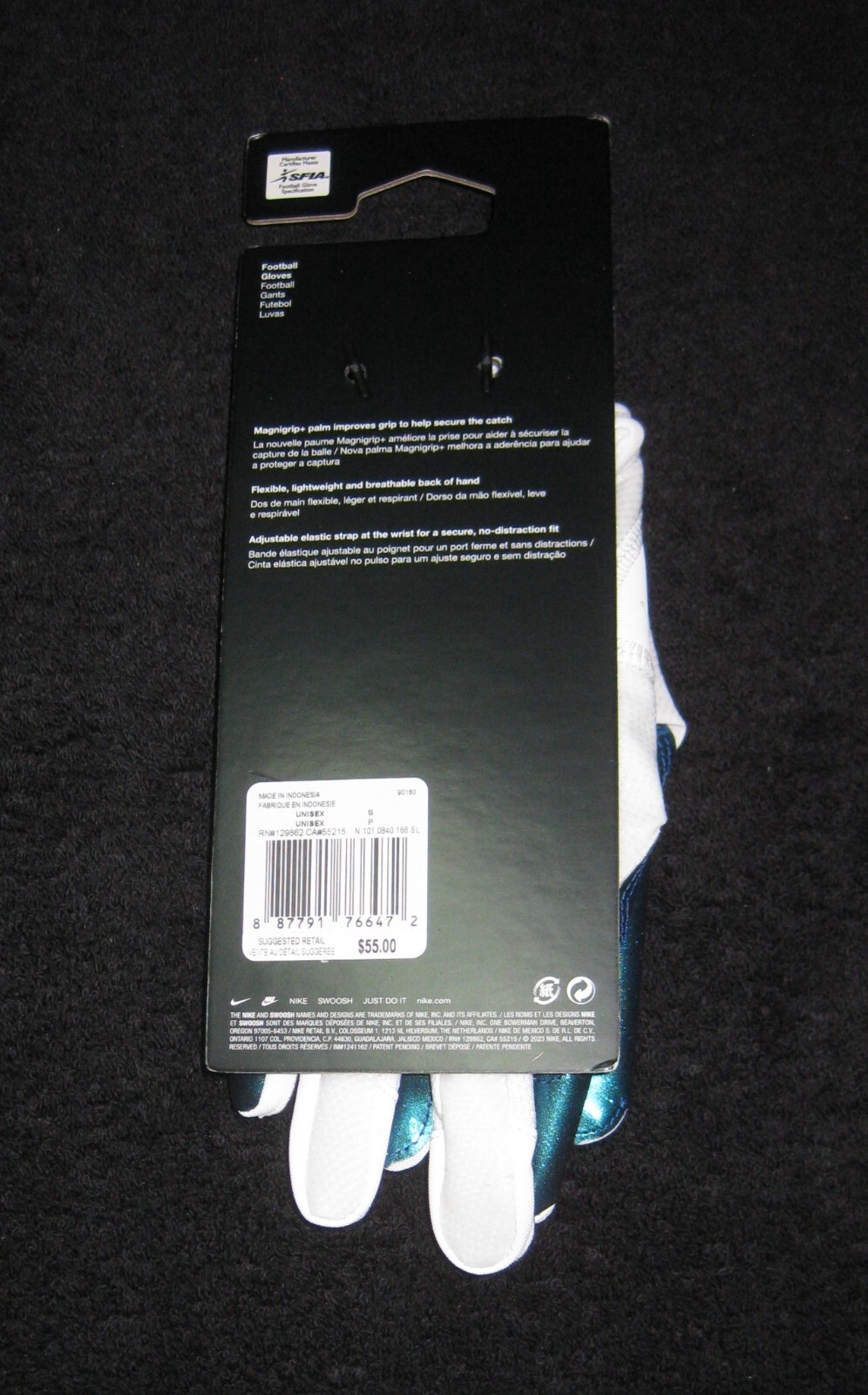 NIKE VAPOR JET 8.0 IRIDESCENT FOOTBALL GLOVES 1010840 166 SL SMALL