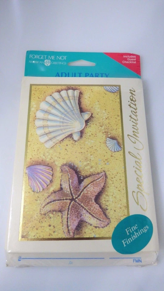  Sea Shell Beach American Greetings Party Special Invitations Lot of 3 Packs New - Image 4 of 4