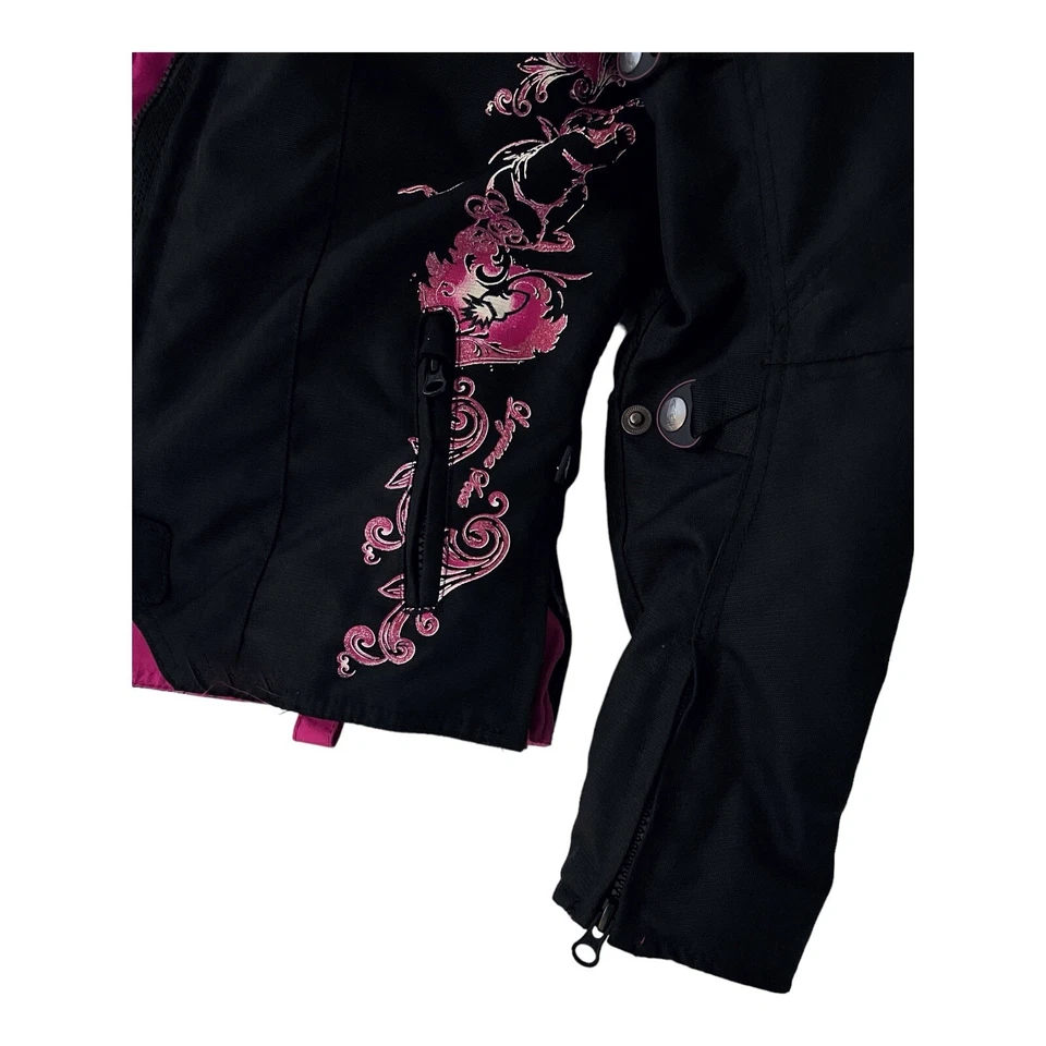 Joe Rocket Motorcycle Riding Jacket Black Pink Protective Padding Women’s S - Image 4 of 4