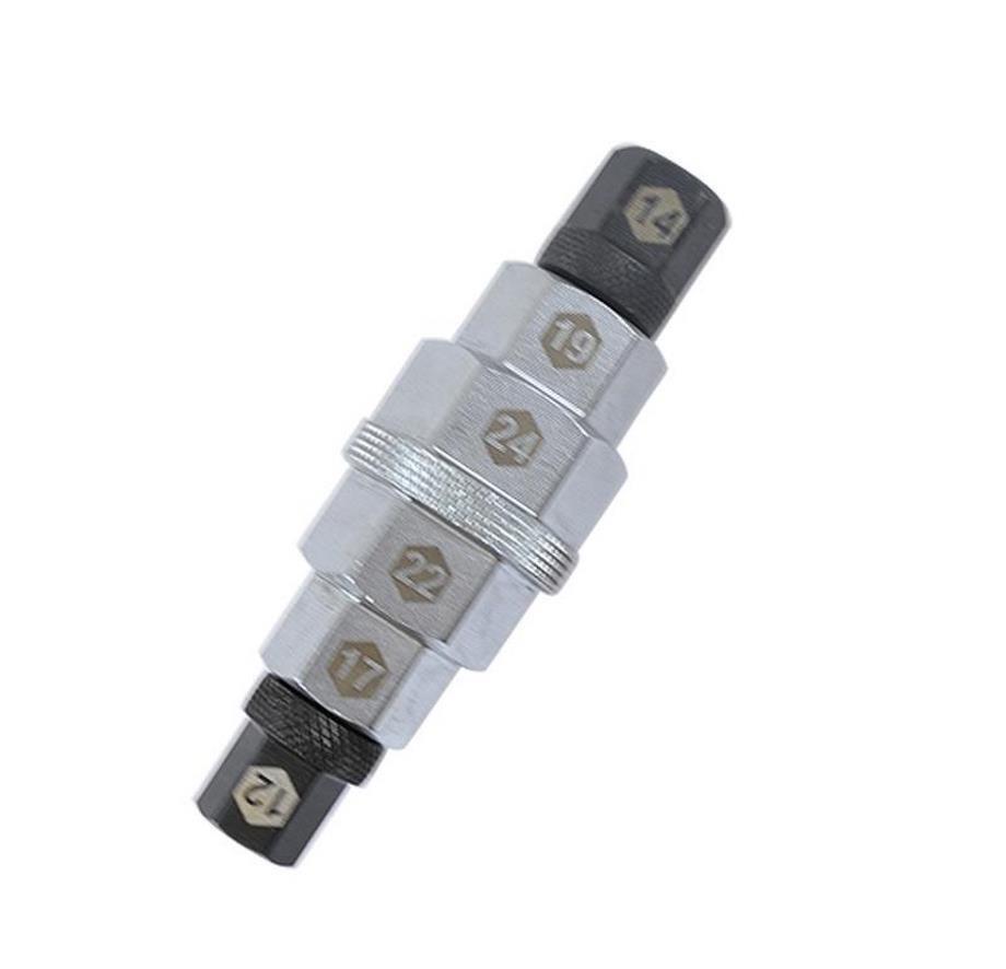 Clé Axe de Roue Moto 12mm 14mm 17mm 19mm 22mm 24mm Buzzetti Hexa