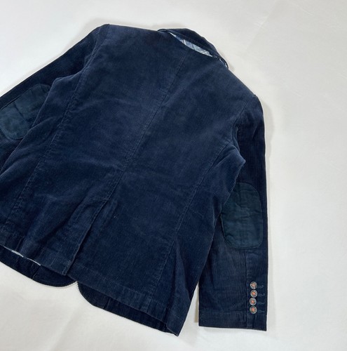 Leo & Lily CN 130/64 Corduroy Navy Blue Plaid Lined Blazer Boys US Size 7 - Picture 5 of 16