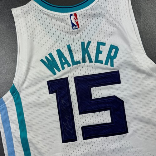 100% Authentic Kemba Walker Adidas Signed Hornets Jersey Size L Pro Cut Mesh # - Picture 6 of 7