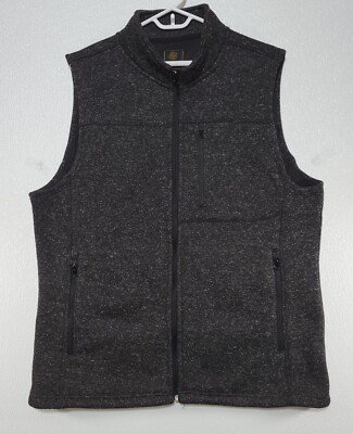 F/X Fusion Men's Heathered Black Fleece Vest US Size XL Zip F/X Fusion Men's Heathered Black Fleece Vest US Size XL Zip
