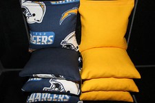SAN DIEGO CHARGERS 8 CORNHOLE BEAN BAG TOSS BAGGO NFL Top Quality Handmade NEW 