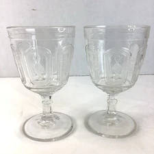 Doyle & Co. My Lady's Workbox EAPG Goblet Circa 1880 Stemmed Iced Tea Glass