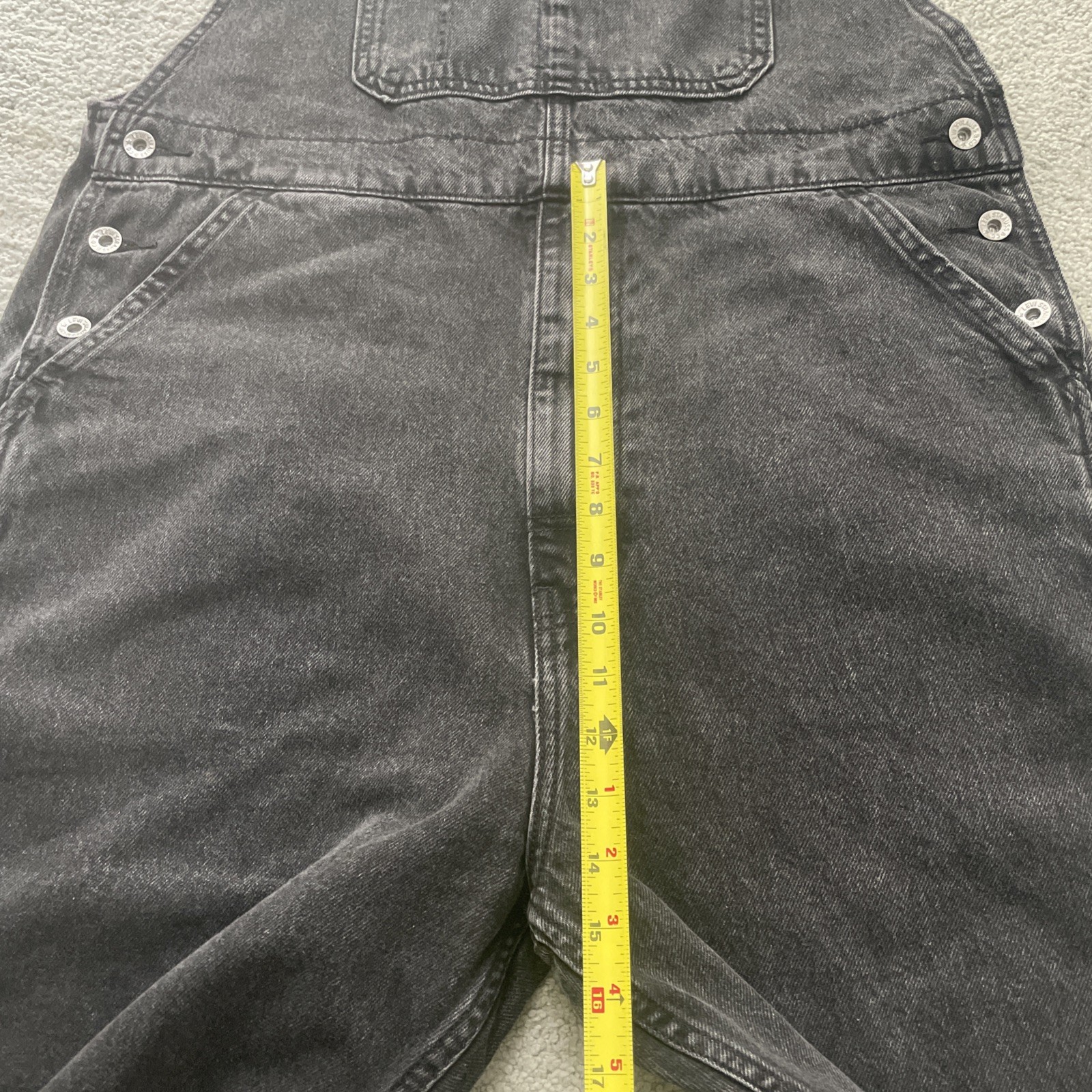 Levi's Jeans Mens Size Large Workwear Red Tab Gray Denim Jeans Overalls Bib