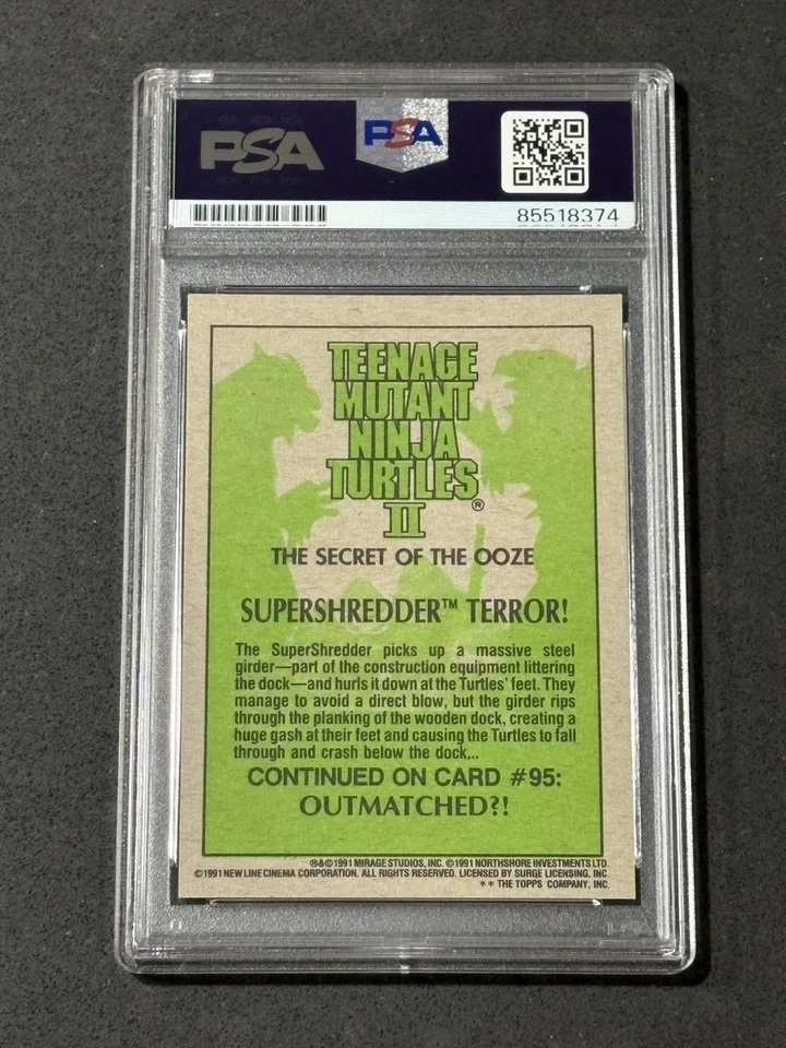 KEVIN NASH SUPER SHREDDER 1991 TOPPS TMNT CARTÃO AUTOGRAFADO PSA/DNA - Imagem 2 de 2