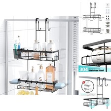 Over the Door Shower Caddy Rustproof Stainless Steel Hanging Bathroom Organizer