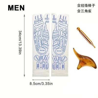 1-Acupressure Reflexology Socks Set With Trigger Point Massage Tool Foot KRIF