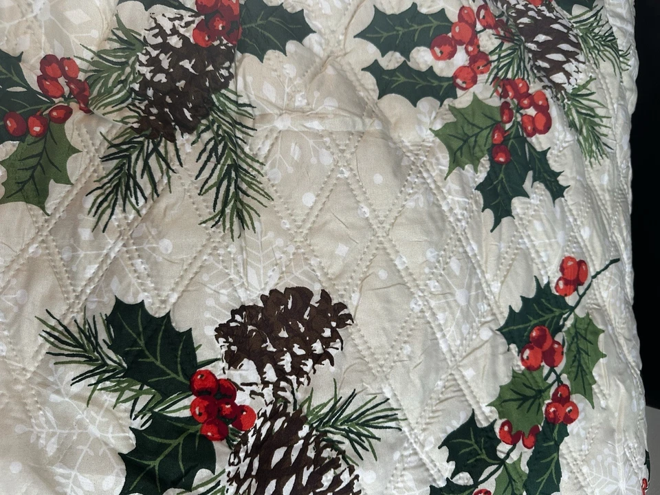 Juego de edredón completo/reina de 3 piezas Holly Berry colección Martha Stewart, para Macys Foto 4 de 4