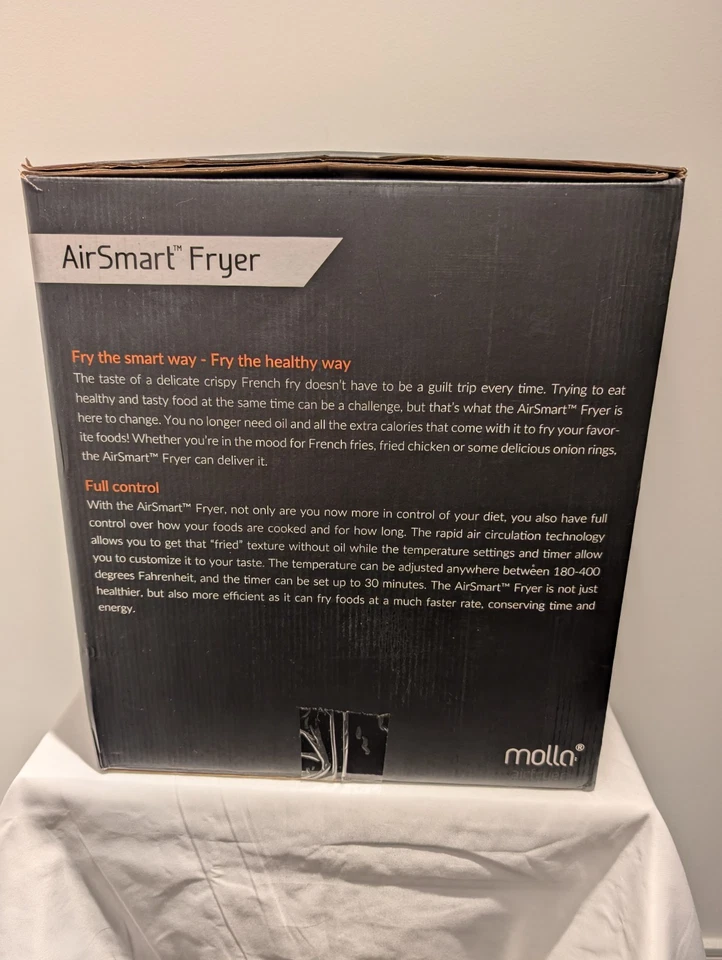 Freidora de aire Molla negra/plateada AirSmart dinámica sin aceite 3,2 L cesta de alimentos (nueva) Foto 2 de 4