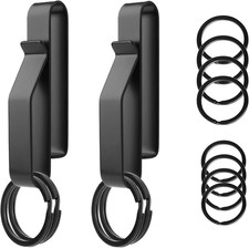 Tactical Stealth Duty Belt Key Holder, 2 Pack Belt Key Clip Holder with 12 Pcs K