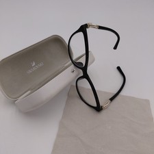 Swarovski SK5311 Womens Plastic Eyeglass Case Frame Only Crystals Black Luxury