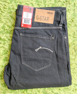 G Star RAW 3301 Größe 34 Länge 34 schwarz/anthrazit *NEU* G-Star