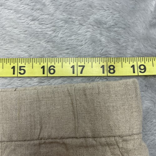 Bermudas ligeras Eileen Fisher 100 % lino orgánico para mujer L avena - Imagen 6 de 8
