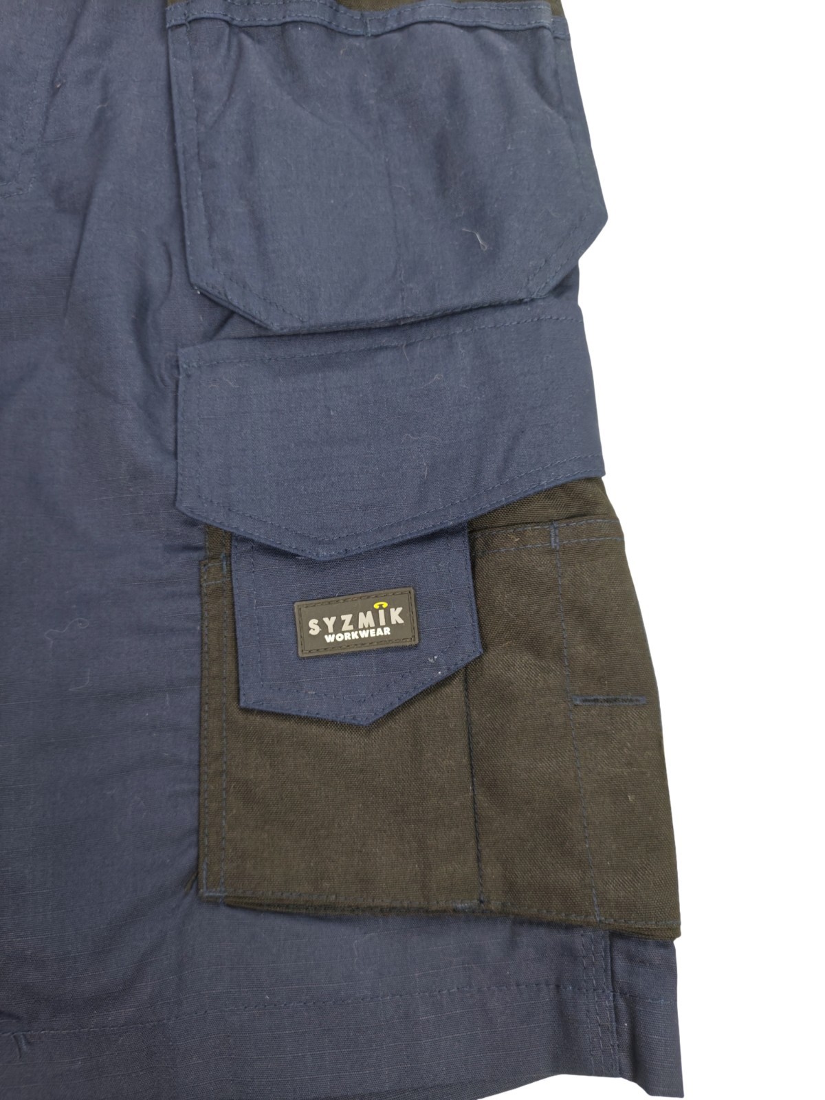 Syzmik Ultralite Multi-Pocket Short Men's Size 30 Navy Work Tradie Swing Away image 3