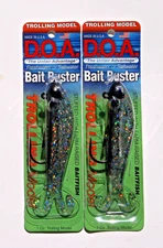 2 DOA FBBT-389 HOLOGRAPHIC SILVER & BLACK 4" TROLLING BAIT BUSTER TARPON GETTER