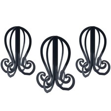 3PCS Plastic Wig Stand Set Black Wig Holder Display Head for Travel Salon