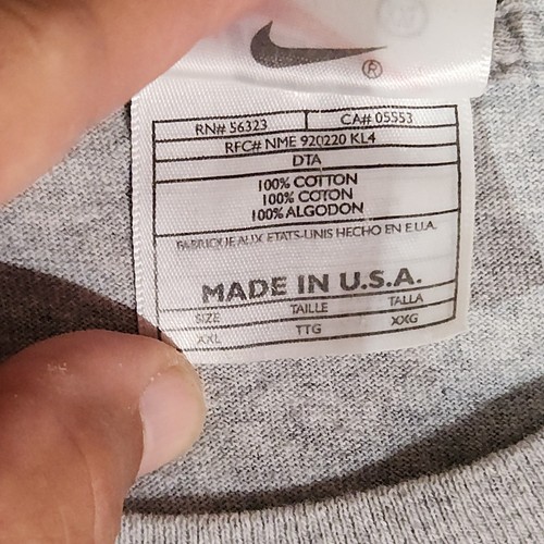 Vintage 90s Nike Gray Michael Jordan Basketball Shirt Chicago Bulls Men’s 2XL - Bild 4 von 11