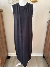Everlane Black Sleeveless Weekend Tank Dress Midi Minimalist Basic Size S