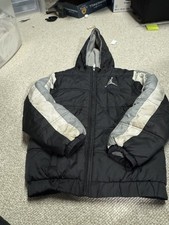 Air Jordan Youth Boys M 12-13 Layered Hooded ZipUp Puffer Vest Jacket