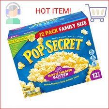 Pop Secret Microwave Popcorn, Movie Theater Butter, Flavor, 3.2 Oz Sharing Bags,
