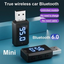 Car Bluetooth 6.0 FM Transmitter Receiver Handsfree Call Mini USB Wireless