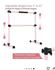4 FT Portable Freestanding Double Ballet Barre Adjustable 4 Height Balance Bar