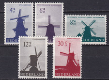 Netherlands 1963 Yvert 769/73 Windmills Architecture MNH VF