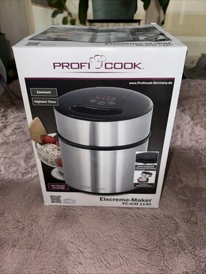 ProfiCook Eiscreme-Maker PC-ICM 1140 Edelstahl, Frozen Joghurt, Sorbet
