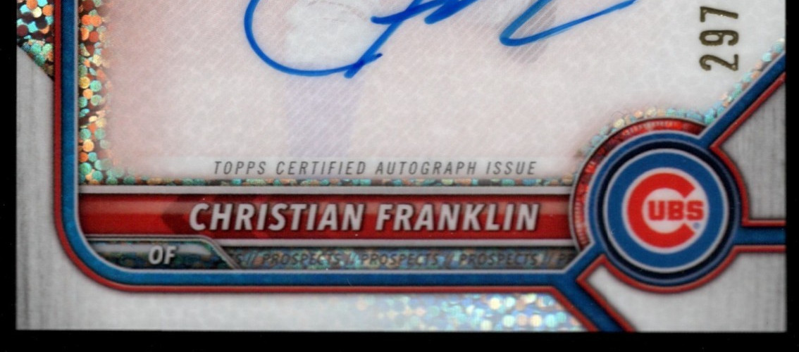2022 Bowman Chrome - Prospect Autographs Christian Franklin #CPA-CF Speckle... view 4