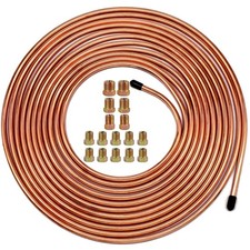 Upgraded Brake Line Tubing Kit - 25 Ft. of , Roll 25 ft 3/16" Includes 16 Fit...