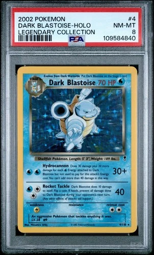 Pokemon PSA 8 NM-MT Legendary Collection Holo Dark Blastoise 4/110