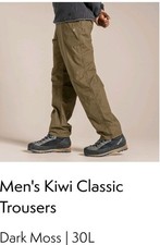 Image of Craghoppers Men's Classic Kiwi Trousers Dark Moss 30L RRP £70  
