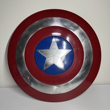 18" Inch Captain America Shield - Metal Prop Replica Screen Accurate Leather