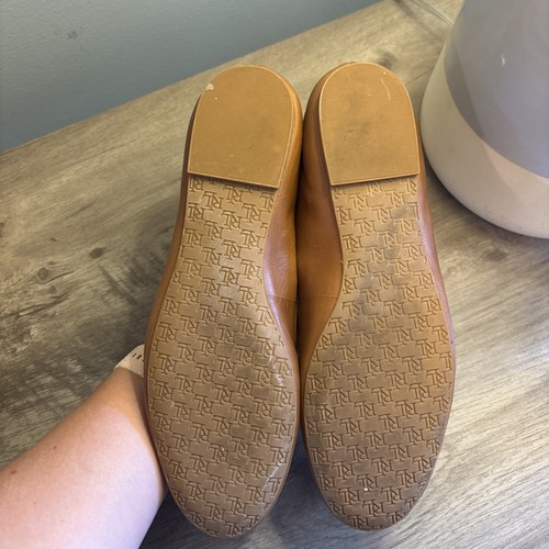 Lauren Ralph Jayna Slip On Leather Ballet Flats Shoes Soft Leather Tan 7.5B - Picture 8 of 11
