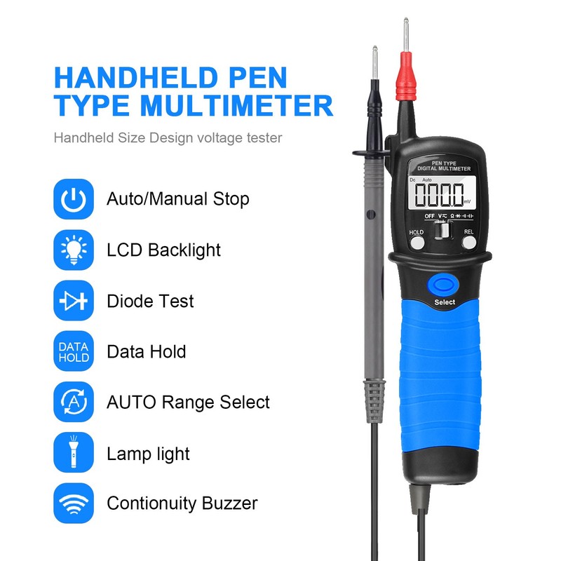 Digital Multimeter Pen Type DC AC Voltage Ohm 6000 Counts Continuity Tester 600V