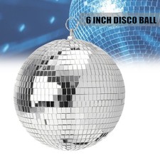 6" Mirror Glass Disco Ball DJ Home Party Bands Club Stage Shiny Light Effect