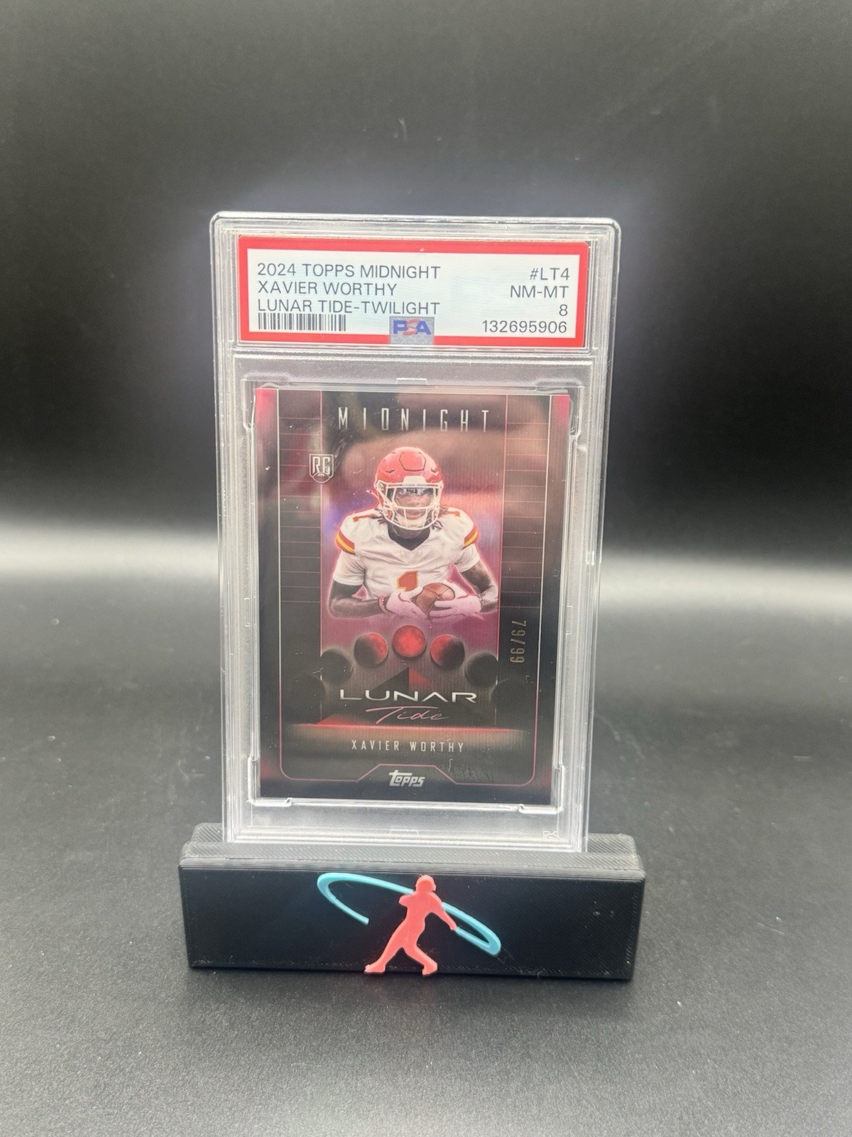 Xavier Worthy Topps Midnight Lunar Tide #LT4 Twilight