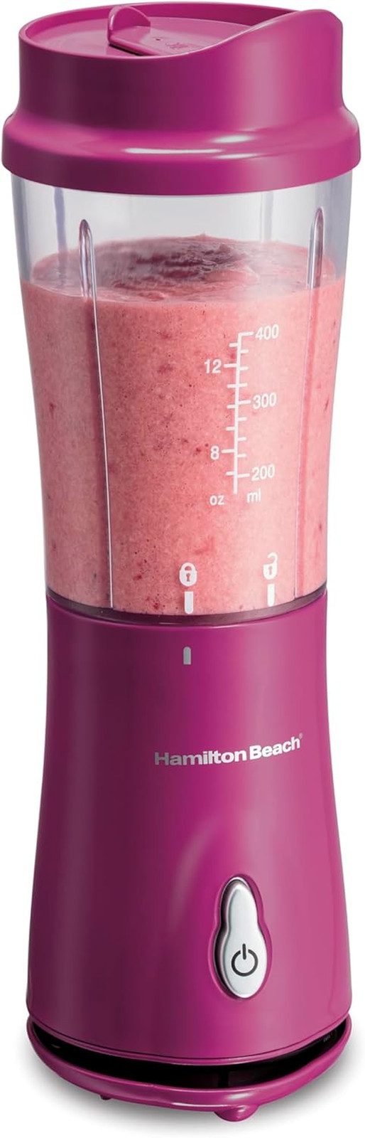 Hamilton Beach Portable Blender for Shakes and Smoothies, Stainless Steel Blades